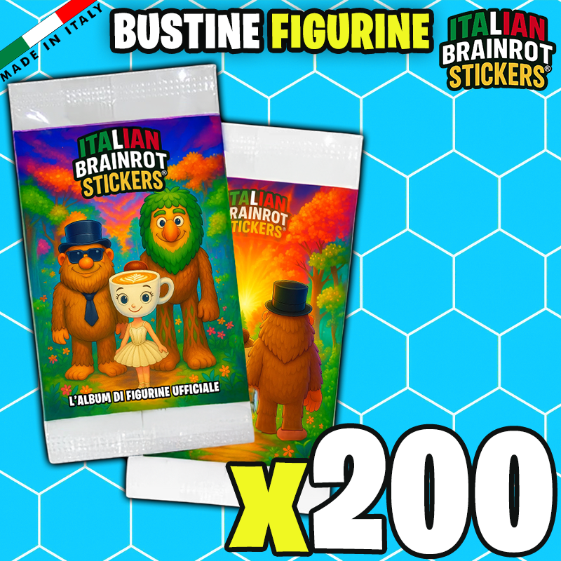 Album e/o Bustine di Figurine Italian Brainrot Stickers ® - Raccolta di Figurine Ufficiale del Brainrot Italiano