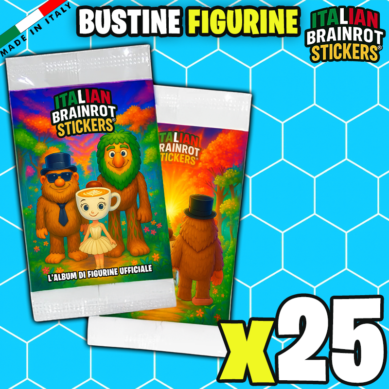 Album e/o Bustine di Figurine Italian Brainrot Stickers ® - Raccolta di Figurine Ufficiale del Brainrot Italiano
