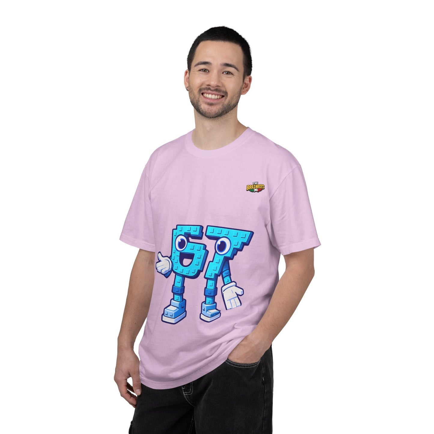 T-shirt unisex The Brainrtos 67 Six Seven #1 - Cute Blue '97' Gaming Graphic Tee