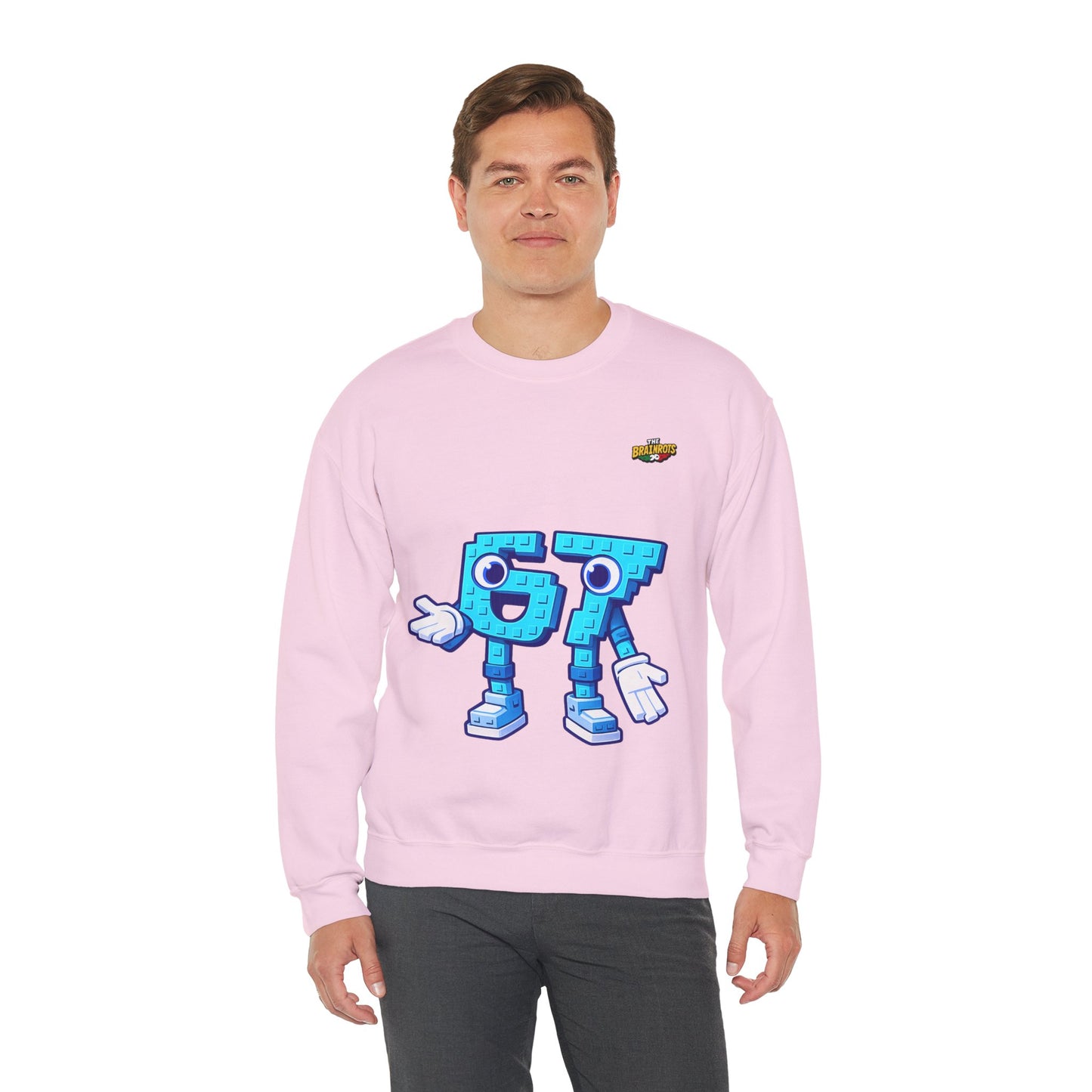 Felpa senza Cappuccio unisex The Brainrtos 67 Six Seven #1 - Retro Pixel '97' Crewneck Sweatshirt