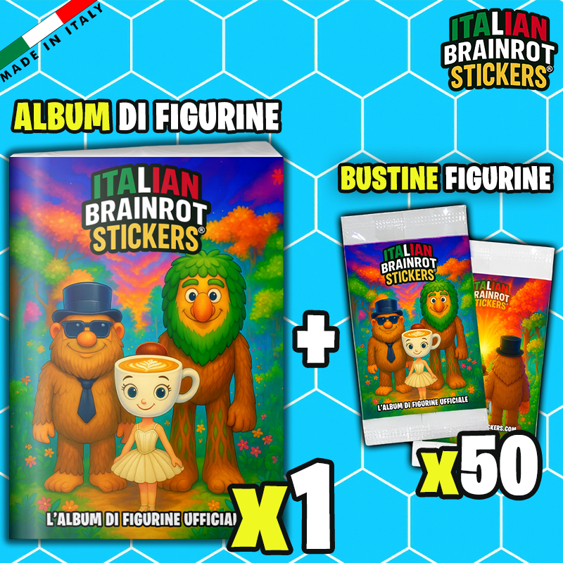 Album e/o Bustine di Figurine Italian Brainrot Stickers ® - Raccolta di Figurine Ufficiale del Brainrot Italiano