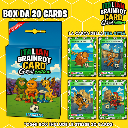 Box da 20 Cards - Italian Brainrot Card® "Goal Editon" 2025/26