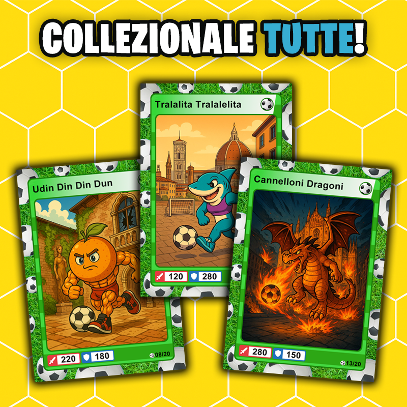 Box da 20 Cards - Italian Brainrot Card® "Goal Editon" 2025/26