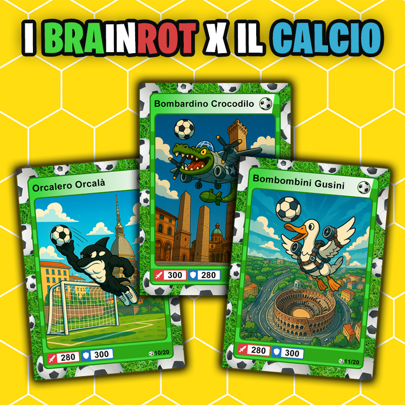 Box da 20 Cards - Italian Brainrot Card® "Goal Editon" 2025/26