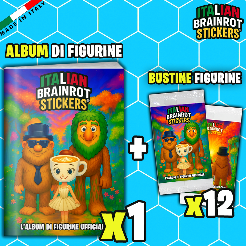 Album e/o Bustine di Figurine Italian Brainrot Stickers ® - Raccolta di Figurine Ufficiale del Brainrot Italiano