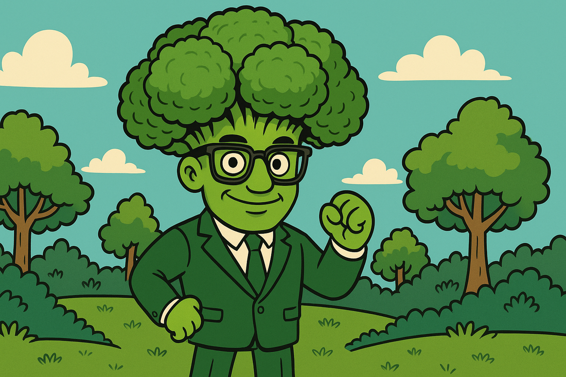 🥦 Antonio Broccolio – L’Uomo Verde che Riflette