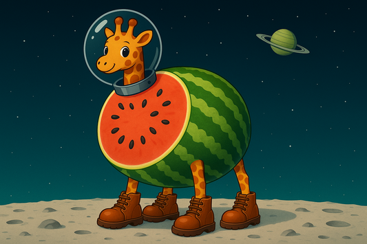 🌌 Giraffa Celeste: la viaggiatrice lunare