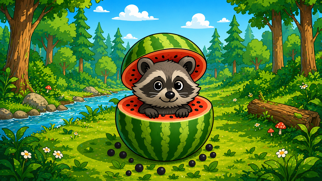 🦝🍉 Raccooni Watermelunni – Il Ladro Silenzioso della Polpa Rossa