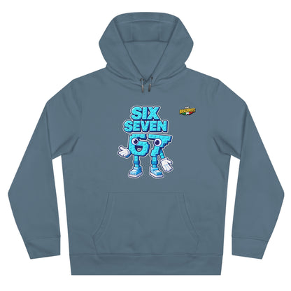 Felpa con Cappuccio unisex The Brainrtos 67 Six Seven #2 - King Graphic Hoodie — Cute Blue 97 Character Streetwear Sweatshirt