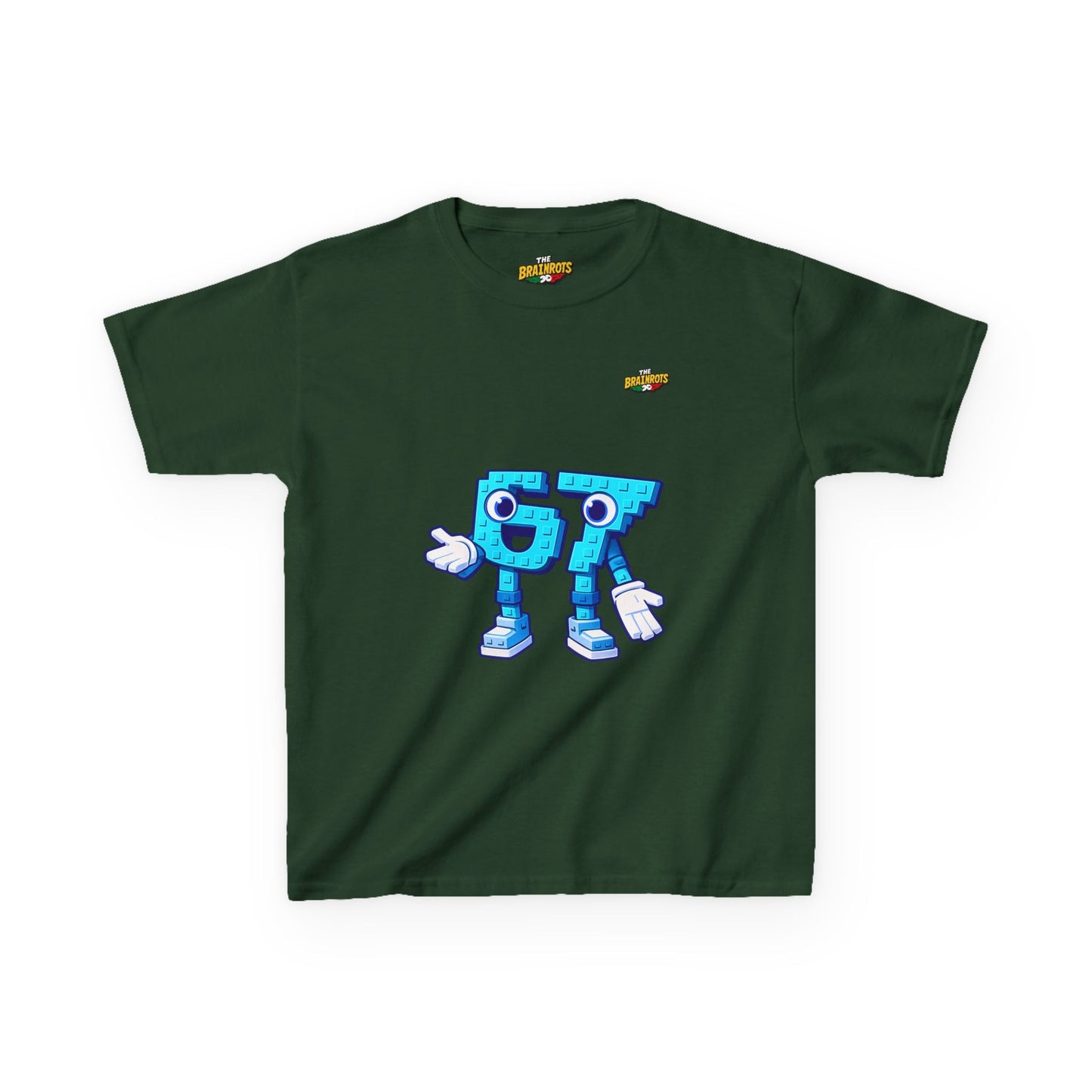 T-Shirt Bambini Collezione The Brainrots 67 Six Seven #1 - Kids Tee - Playful Blue Cartoon '97' Character Graphic