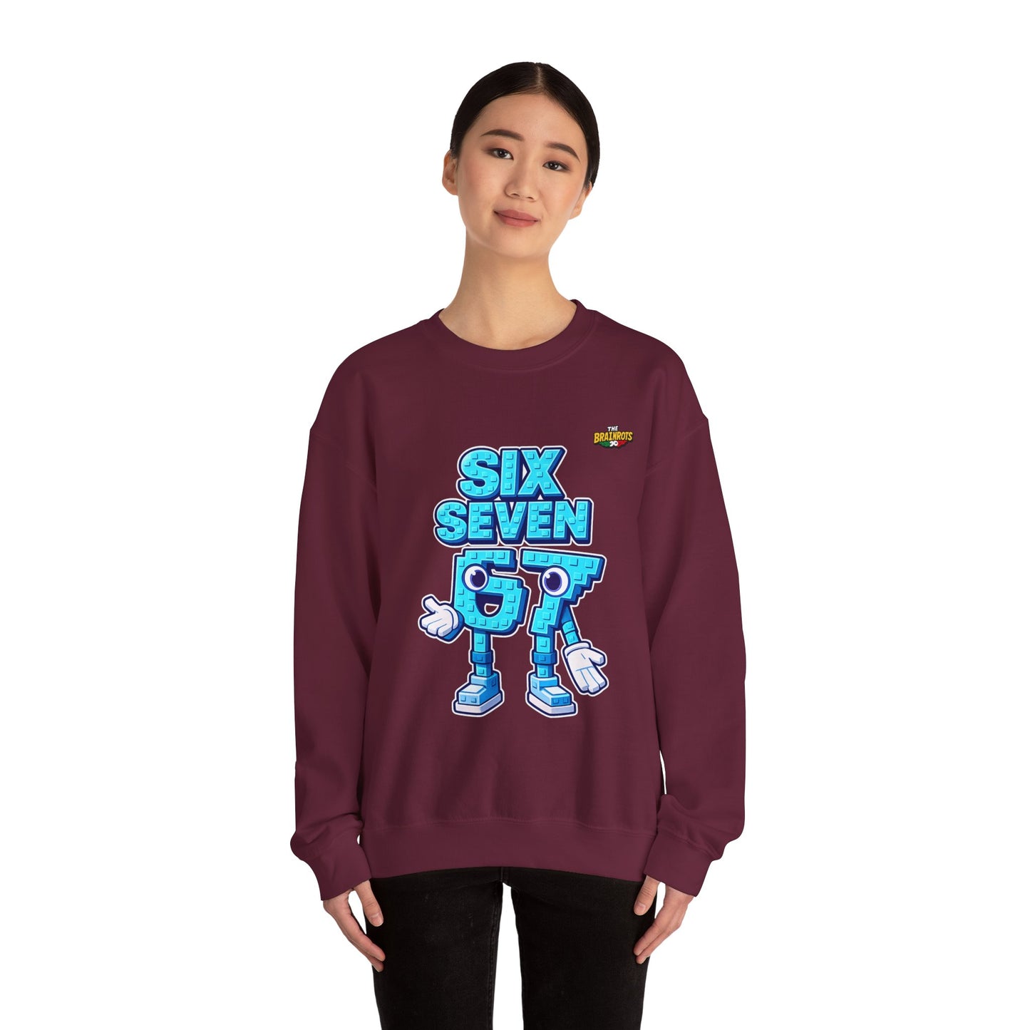 Felpa senza Cappuccio unisex The Brainrtos 67 #2 - Retro Pixel '97' Crewneck Sweatshirt