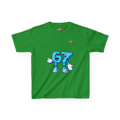 T-Shirt Bambini Collezione The Brainrots 67 Six Seven #1 - Kids Tee - Playful Blue Cartoon '97' Character Graphic