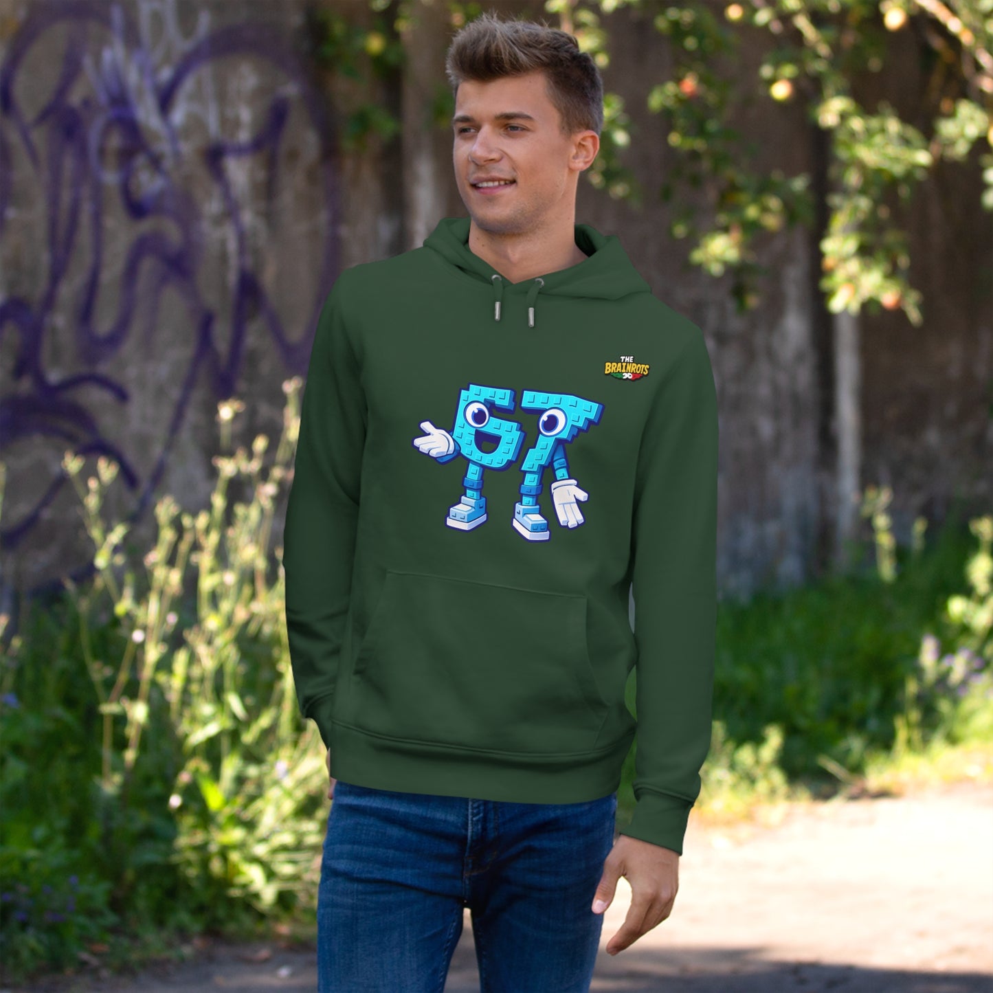 Felpa con Cappuccio unisex The Brainrtos 67 Six Seven #1 - King Graphic Hoodie — Cute Blue 97 Character Streetwear Sweatshirt