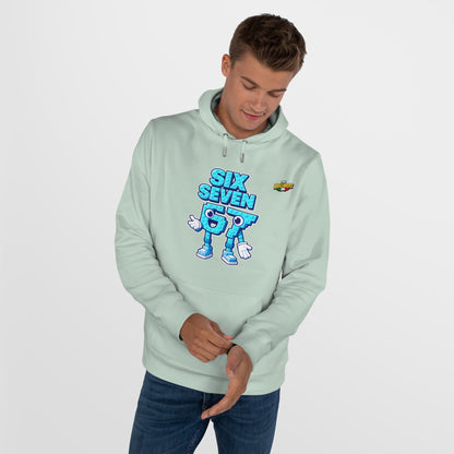 Felpa con Cappuccio unisex The Brainrtos 67 Six Seven #2 - King Graphic Hoodie — Cute Blue 97 Character Streetwear Sweatshirt