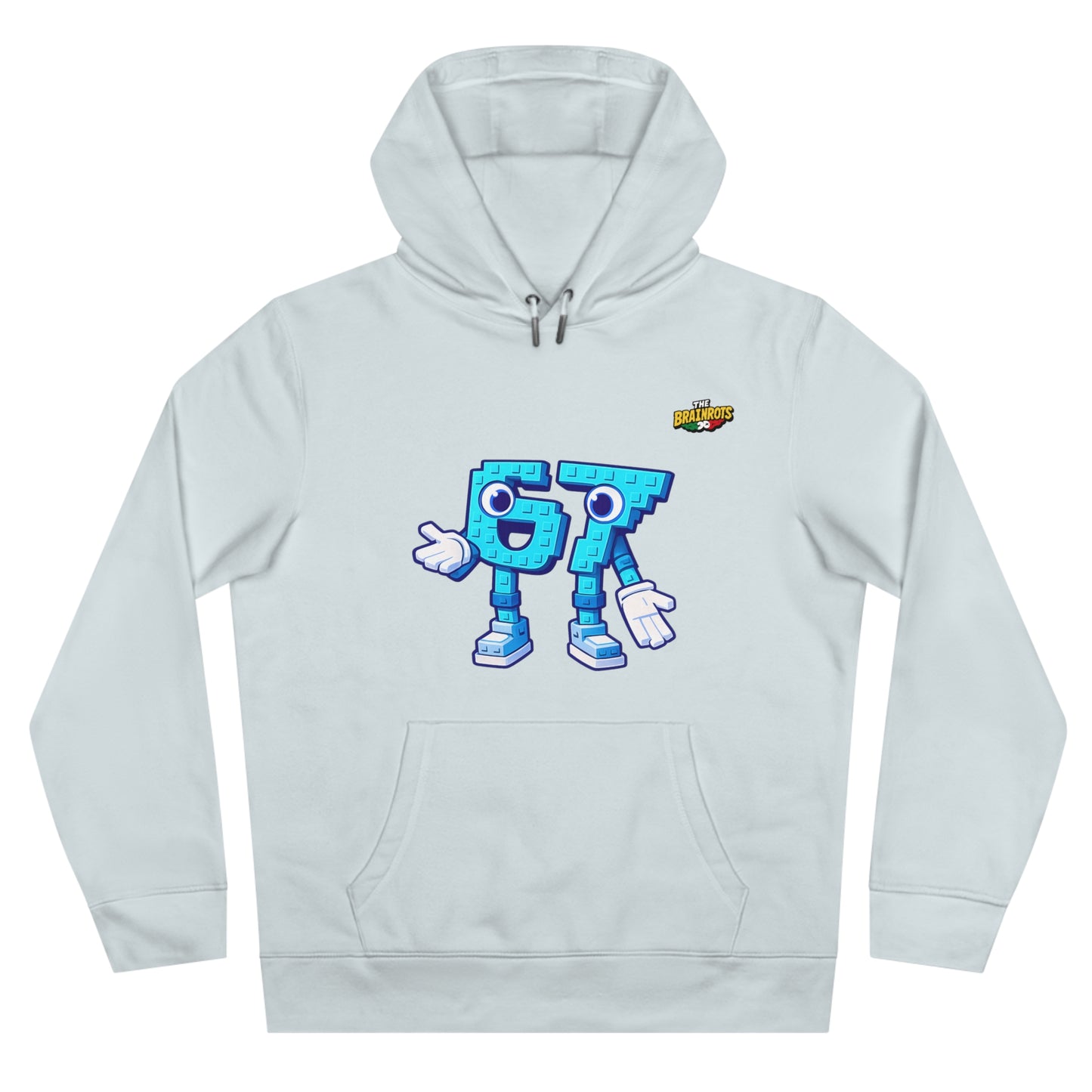 Felpa con Cappuccio unisex The Brainrtos 67 Six Seven #1 - King Graphic Hoodie — Cute Blue 97 Character Streetwear Sweatshirt