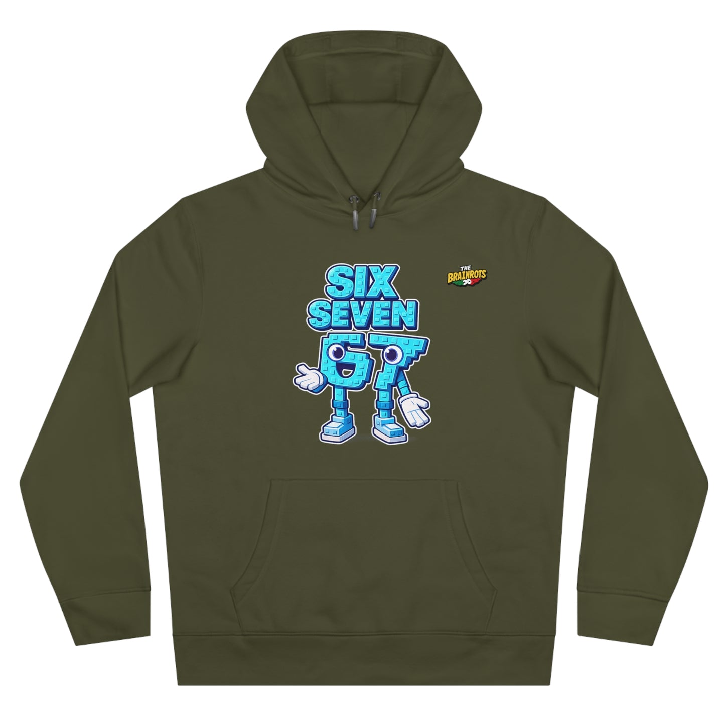 Felpa con Cappuccio unisex The Brainrtos 67 Six Seven #2 - King Graphic Hoodie — Cute Blue 97 Character Streetwear Sweatshirt