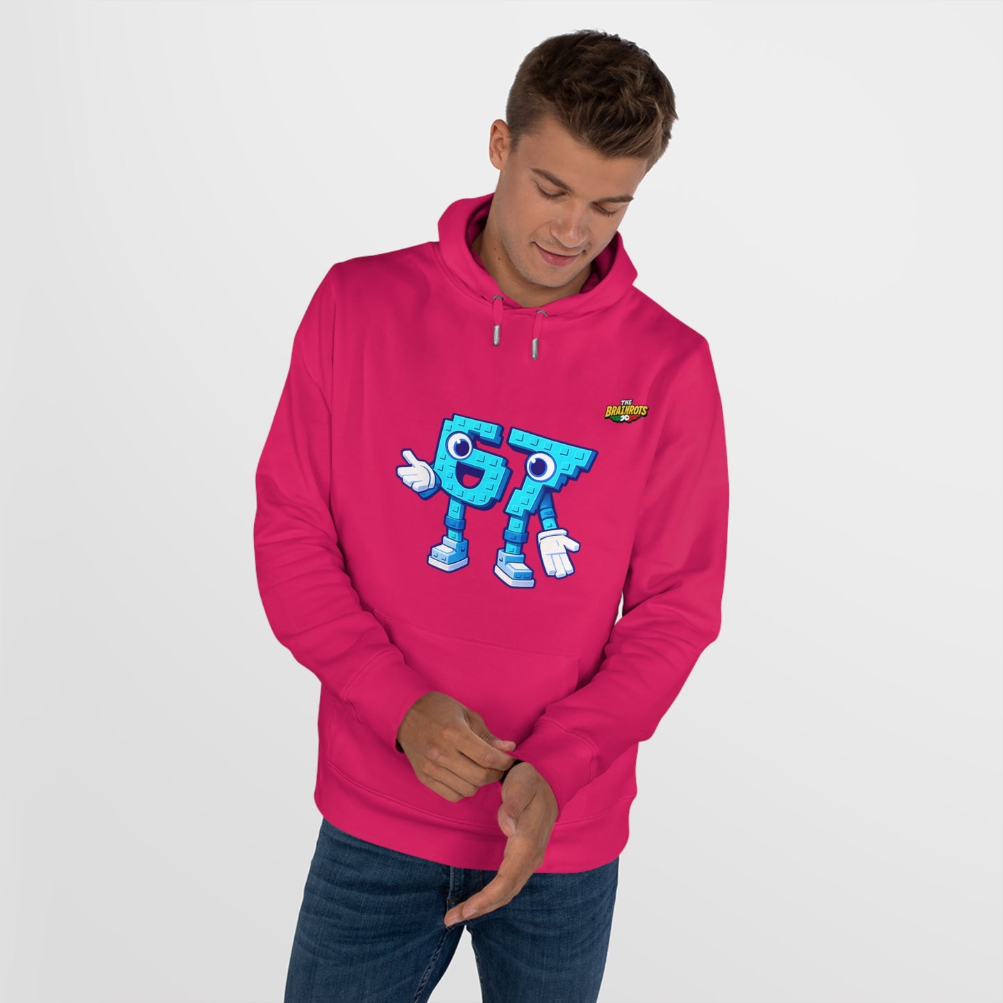 Felpa con Cappuccio unisex The Brainrtos 67 Six Seven #1 - King Graphic Hoodie — Cute Blue 97 Character Streetwear Sweatshirt