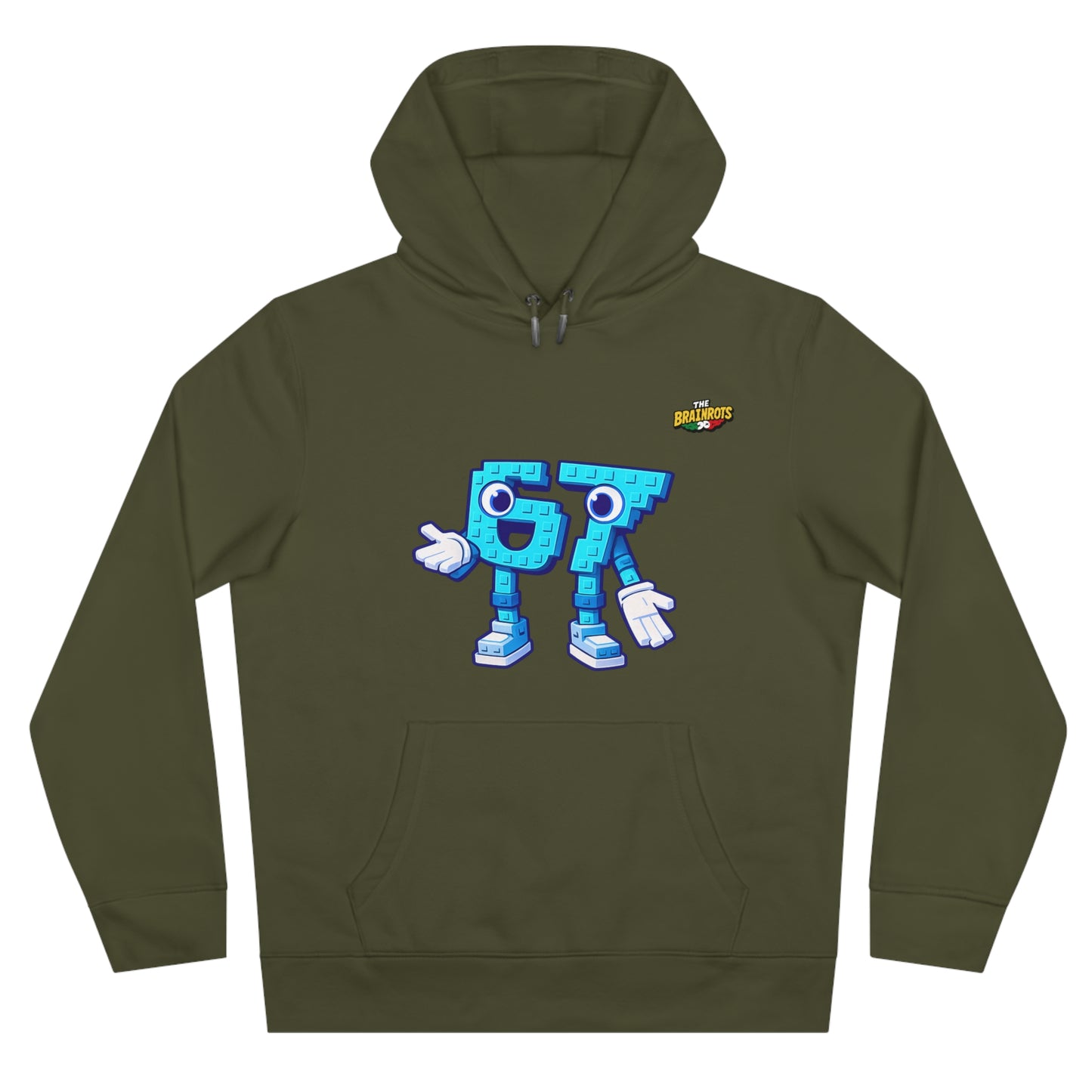 Felpa con Cappuccio unisex The Brainrtos 67 Six Seven #1 - King Graphic Hoodie — Cute Blue 97 Character Streetwear Sweatshirt