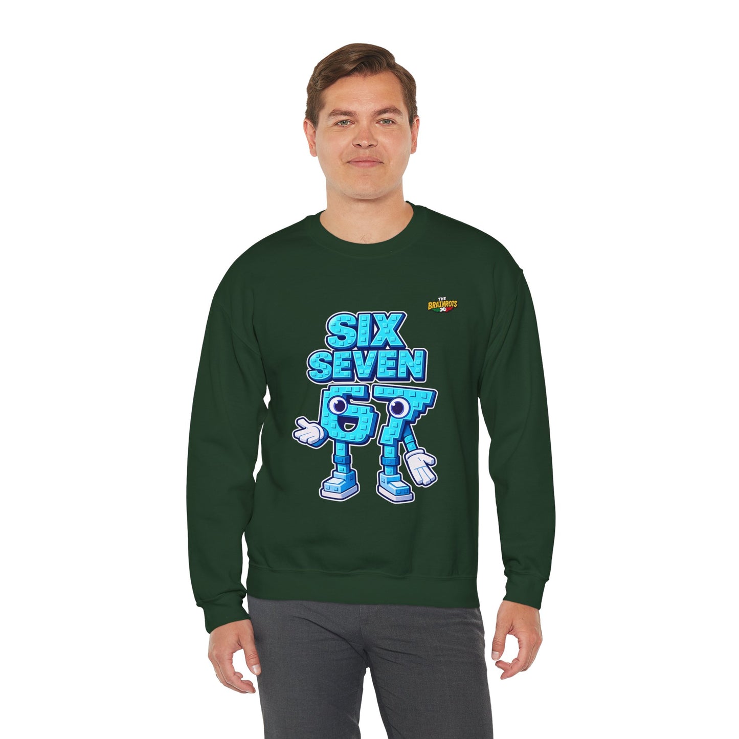 Felpa senza Cappuccio unisex The Brainrtos 67 #2 - Retro Pixel '97' Crewneck Sweatshirt