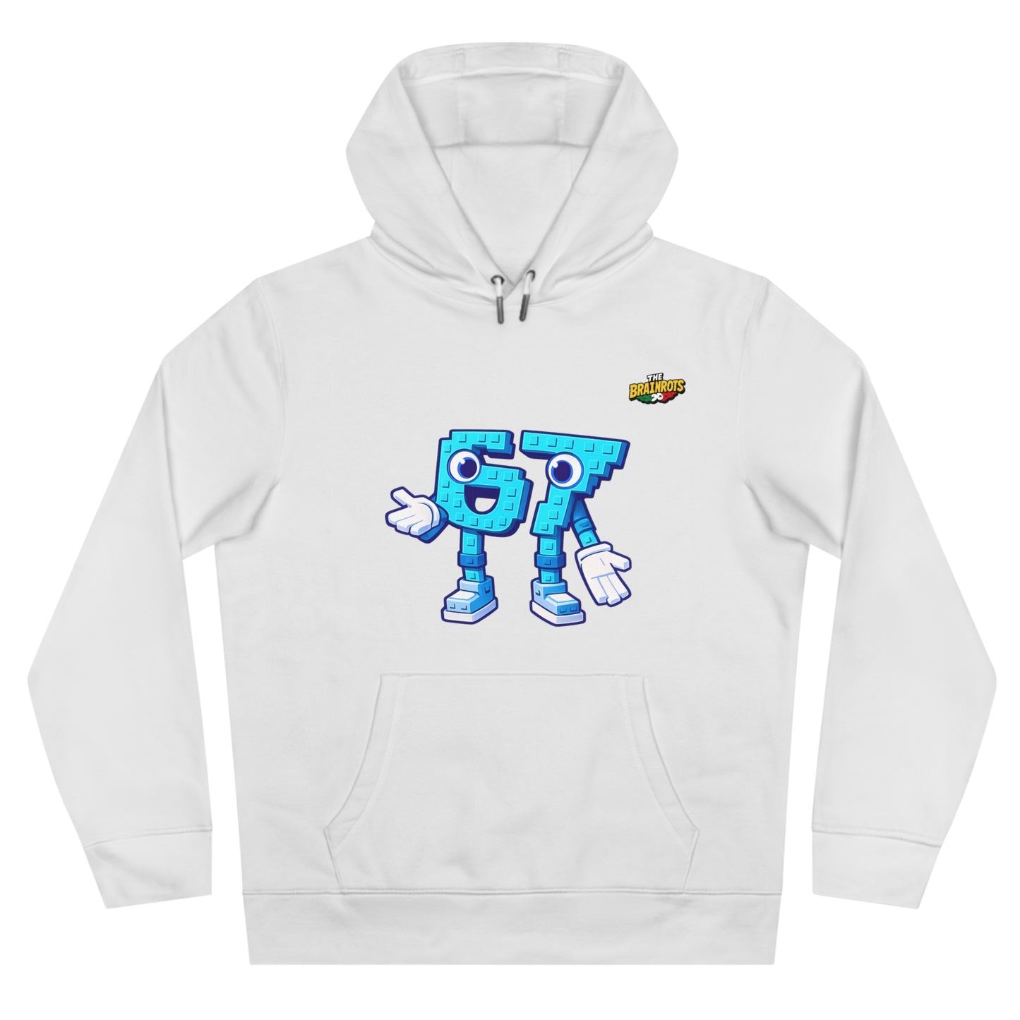 Felpa con Cappuccio unisex The Brainrtos 67 Six Seven #1 - King Graphic Hoodie — Cute Blue 97 Character Streetwear Sweatshirt