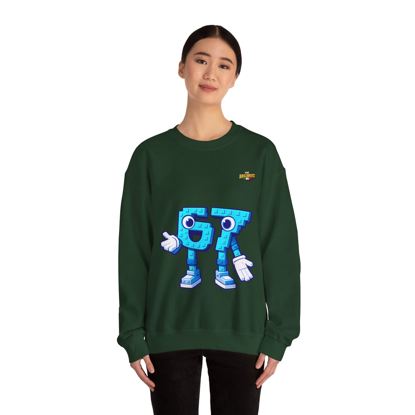 Felpa senza Cappuccio unisex The Brainrtos 67 Six Seven #1 - Retro Pixel '97' Crewneck Sweatshirt