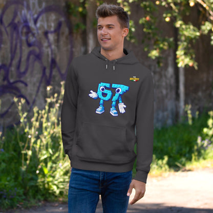 Felpa con Cappuccio unisex The Brainrtos 67 Six Seven #1 - King Graphic Hoodie — Cute Blue 97 Character Streetwear Sweatshirt