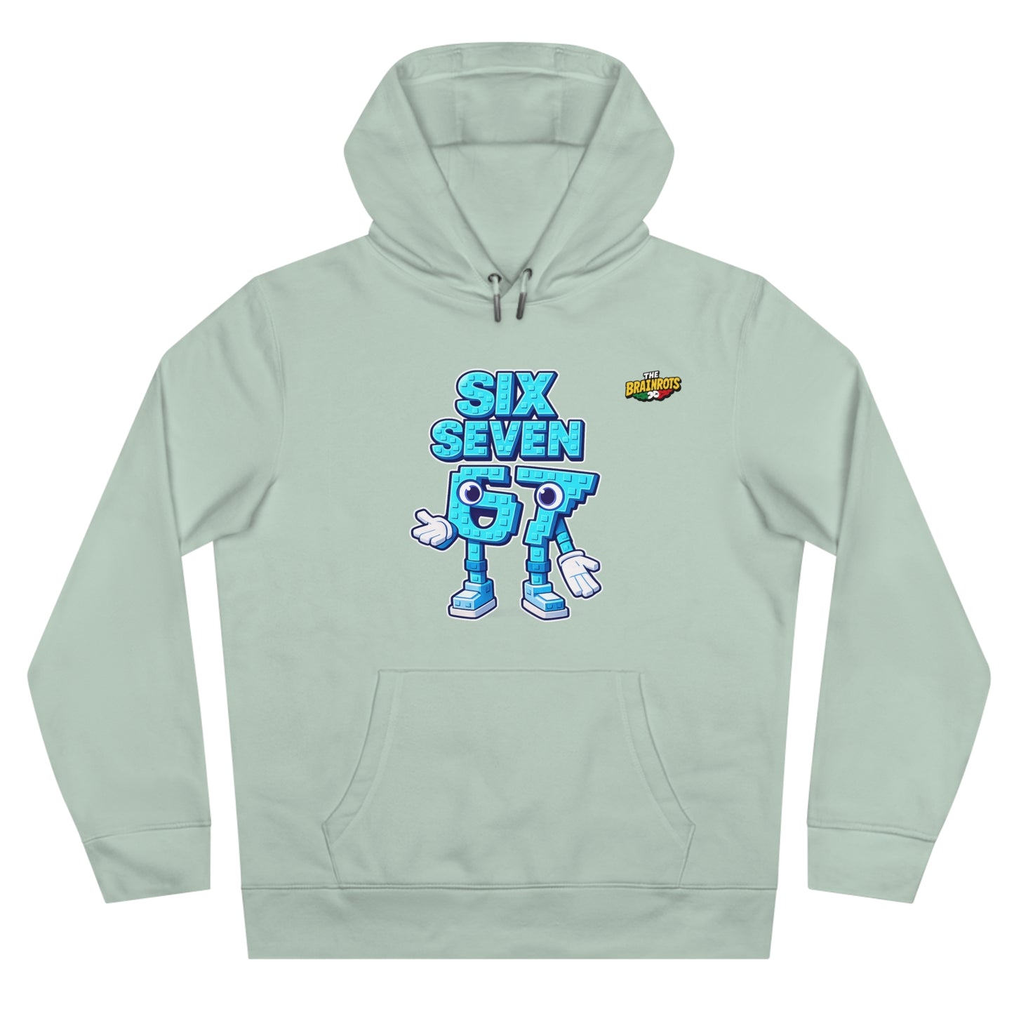 Felpa con Cappuccio unisex The Brainrtos 67 Six Seven #2 - King Graphic Hoodie — Cute Blue 97 Character Streetwear Sweatshirt
