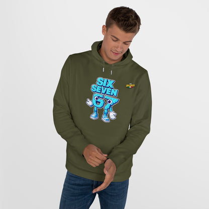 Felpa con Cappuccio unisex The Brainrtos 67 Six Seven #2 - King Graphic Hoodie — Cute Blue 97 Character Streetwear Sweatshirt