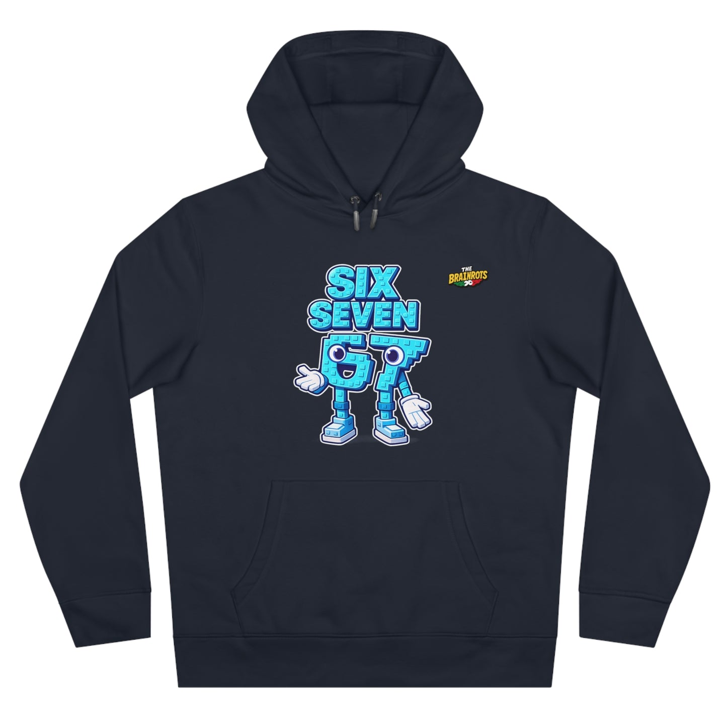 Felpa con Cappuccio unisex The Brainrtos 67 Six Seven #2 - King Graphic Hoodie — Cute Blue 97 Character Streetwear Sweatshirt