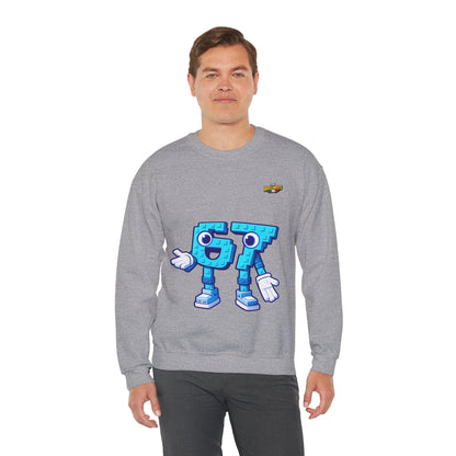 Felpa senza Cappuccio unisex The Brainrtos 67 Six Seven #1 - Retro Pixel '97' Crewneck Sweatshirt