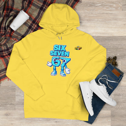 Felpa con Cappuccio unisex The Brainrtos 67 Six Seven #2 - King Graphic Hoodie — Cute Blue 97 Character Streetwear Sweatshirt