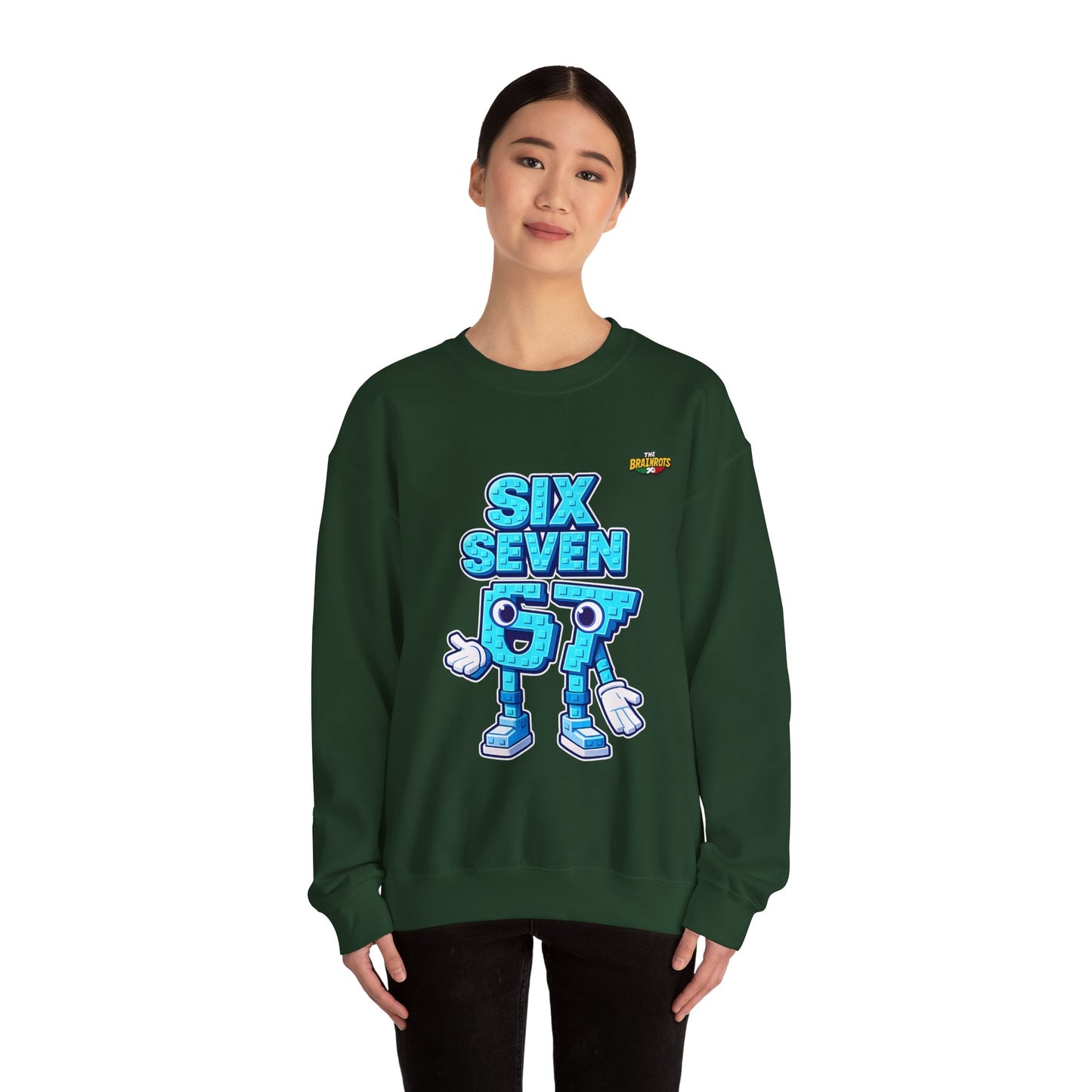 Felpa senza Cappuccio unisex The Brainrtos 67 #2 - Retro Pixel '97' Crewneck Sweatshirt