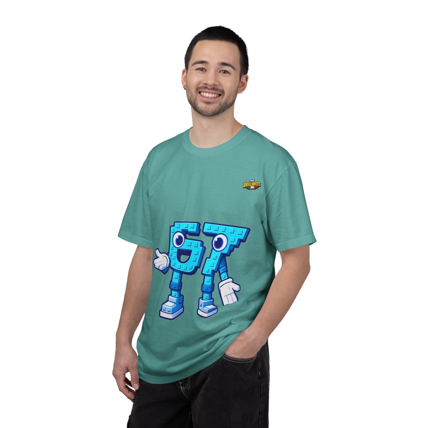T-shirt unisex The Brainrtos 67 Six Seven #1 - Cute Blue '97' Gaming Graphic Tee