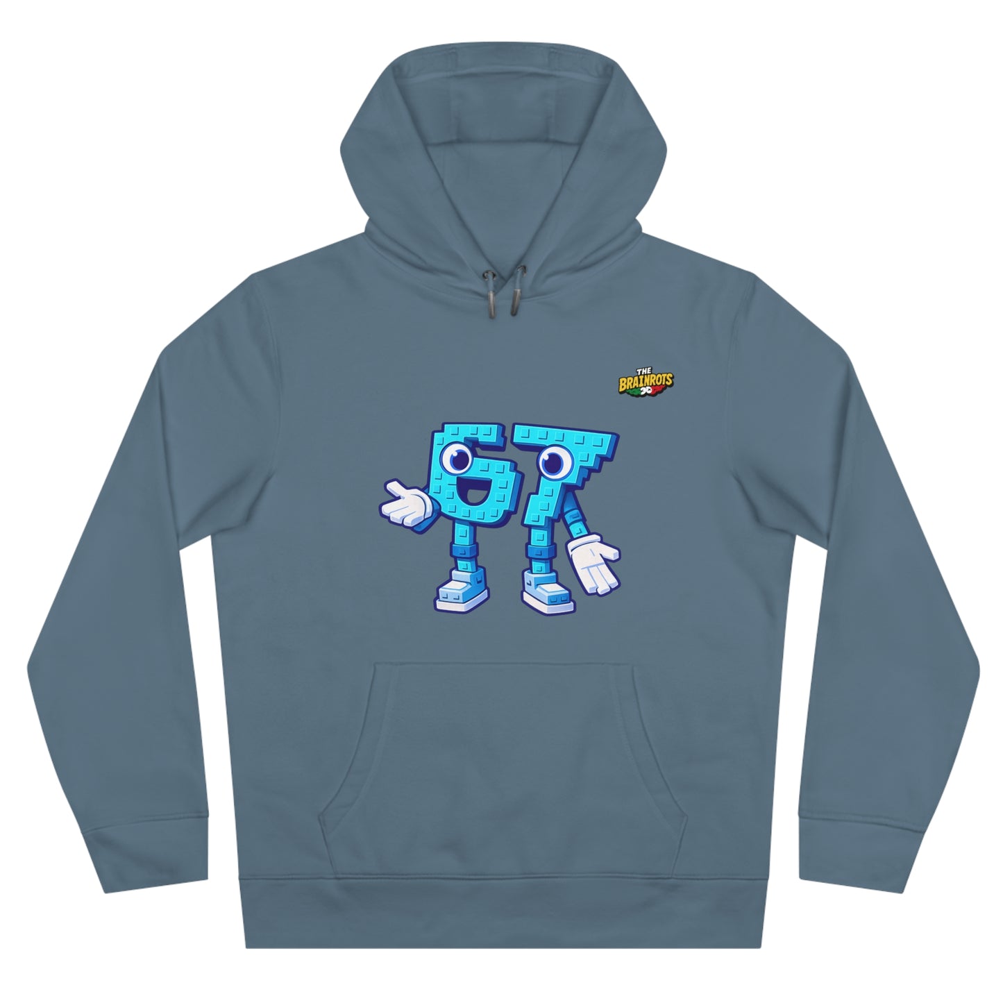 Felpa con Cappuccio unisex The Brainrtos 67 Six Seven #1 - King Graphic Hoodie — Cute Blue 97 Character Streetwear Sweatshirt