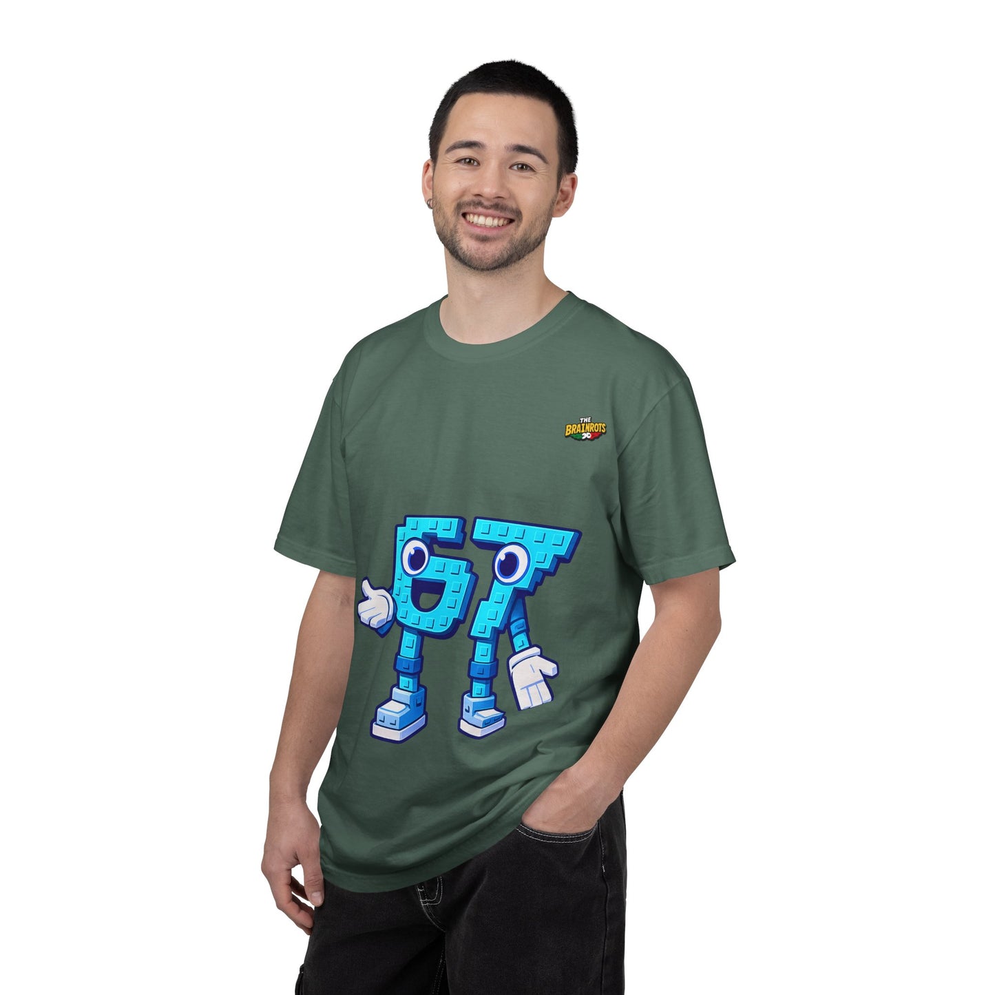 T-shirt unisex The Brainrtos 67 Six Seven #1 - Cute Blue '97' Gaming Graphic Tee