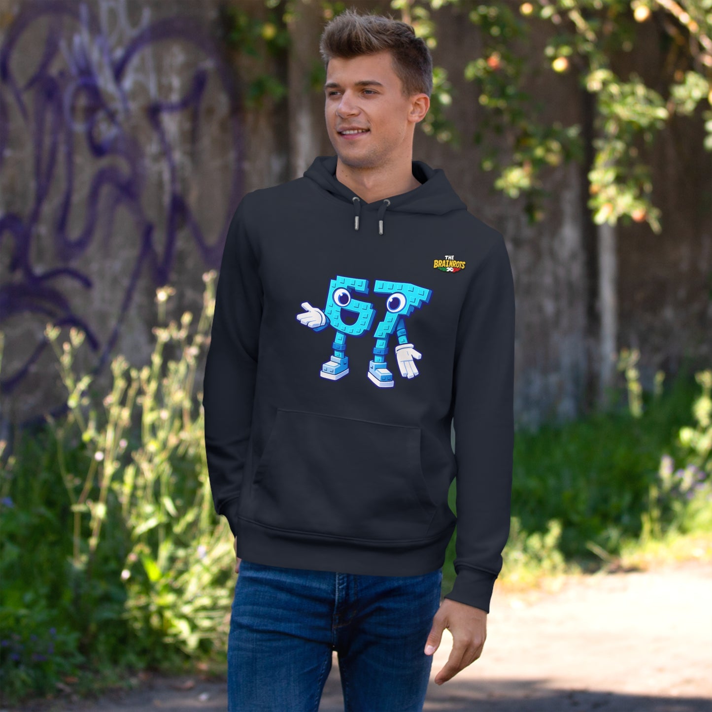 Felpa con Cappuccio unisex The Brainrtos 67 Six Seven #1 - King Graphic Hoodie — Cute Blue 97 Character Streetwear Sweatshirt