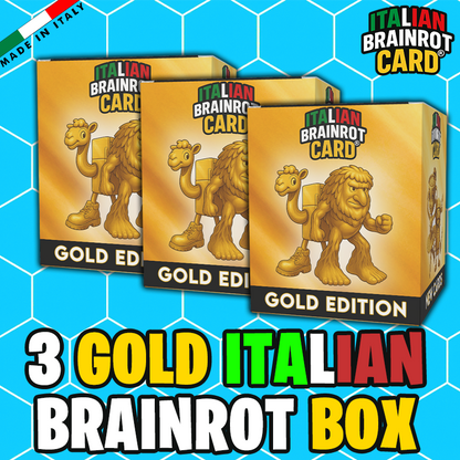 Box "GOLD" ITALIAN BRAINROT CARD ® da 12 Carte - Gioco di Carte Collezionabili (TCG Ufficiale)