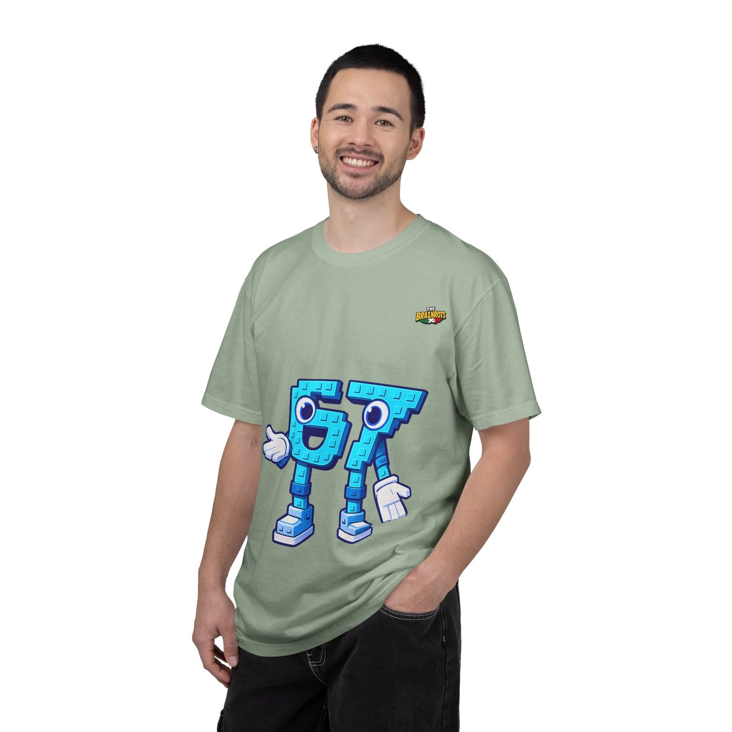 T-shirt unisex The Brainrtos 67 Six Seven #1 - Cute Blue '97' Gaming Graphic Tee