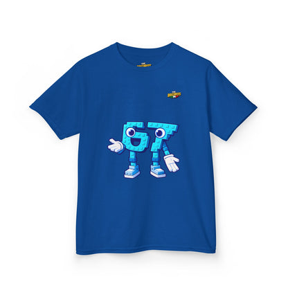 T-Shirt Bambini Collezione The Brainrots 67 Six Seven #1 - Kids Tee - Playful Blue Cartoon '97' Character Graphic