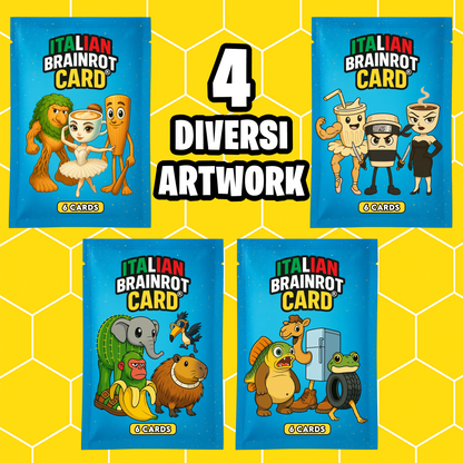 Bustina ITALIAN BRAINROT CARD ® da 6 Carte - Gioco di Carte Collezionabili (TCG Ufficiale)