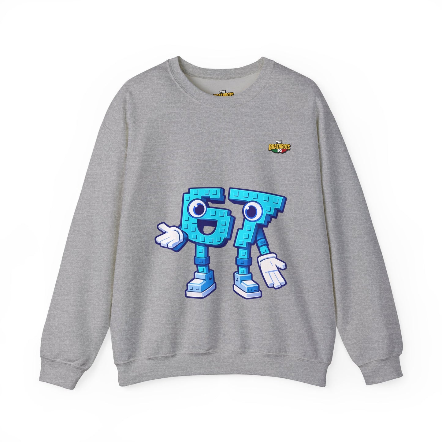 Felpa senza Cappuccio unisex The Brainrtos 67 Six Seven #1 - Retro Pixel '97' Crewneck Sweatshirt