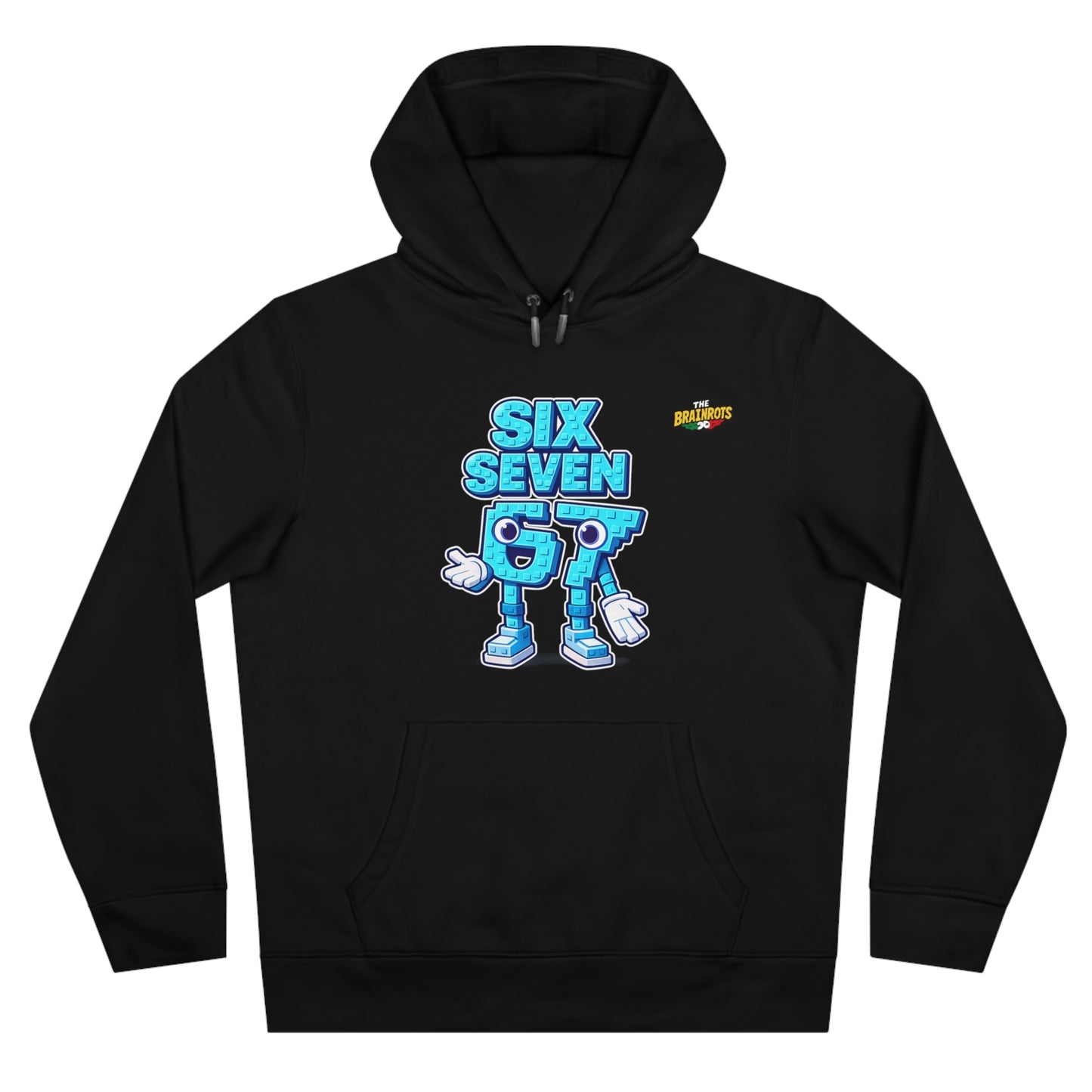Felpa con Cappuccio unisex The Brainrtos 67 Six Seven #2 - King Graphic Hoodie — Cute Blue 97 Character Streetwear Sweatshirt