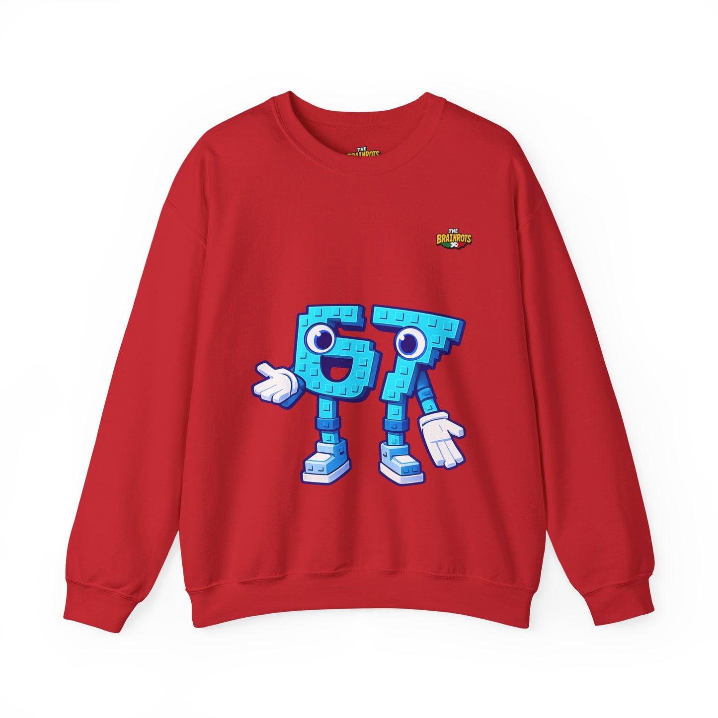 Felpa senza Cappuccio unisex The Brainrtos 67 Six Seven #1 - Retro Pixel '97' Crewneck Sweatshirt