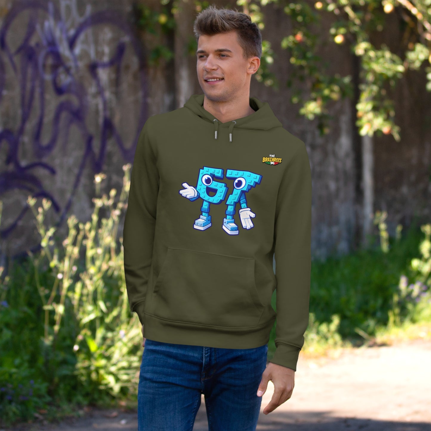 Felpa con Cappuccio unisex The Brainrtos 67 Six Seven #1 - King Graphic Hoodie — Cute Blue 97 Character Streetwear Sweatshirt
