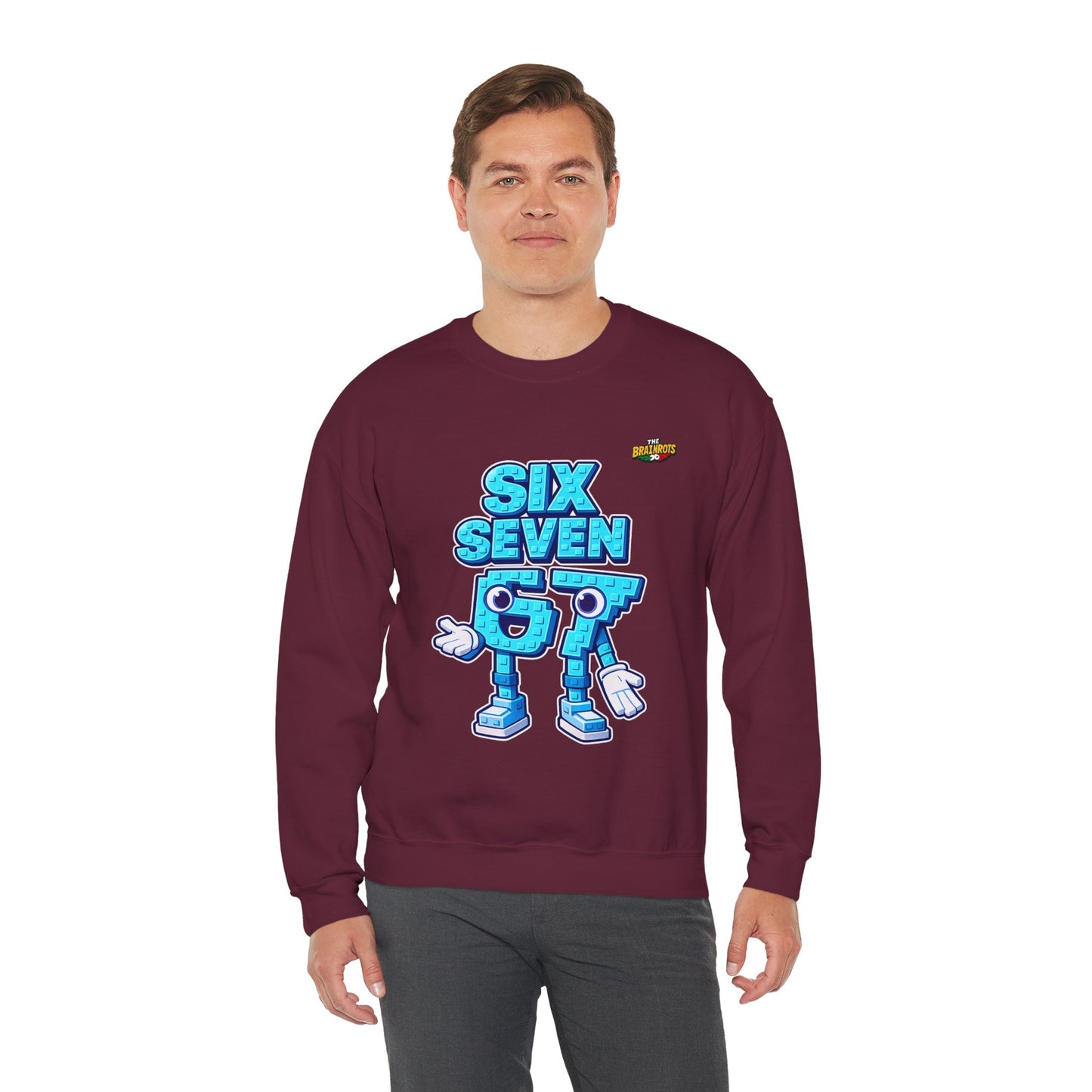Felpa senza Cappuccio unisex The Brainrtos 67 #2 - Retro Pixel '97' Crewneck Sweatshirt