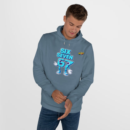 Felpa con Cappuccio unisex The Brainrtos 67 Six Seven #2 - King Graphic Hoodie — Cute Blue 97 Character Streetwear Sweatshirt
