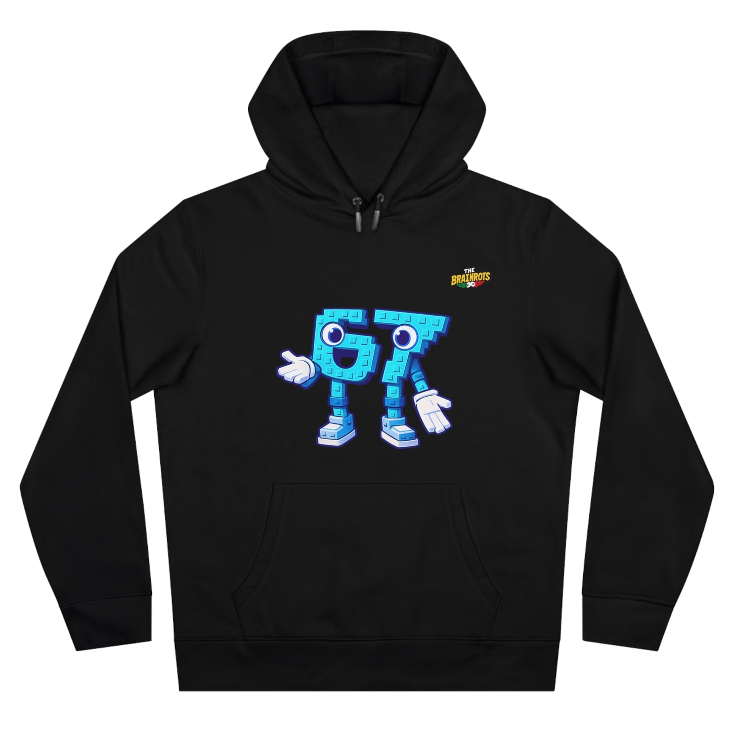 Felpa con Cappuccio unisex The Brainrtos 67 Six Seven #1 - King Graphic Hoodie — Cute Blue 97 Character Streetwear Sweatshirt
