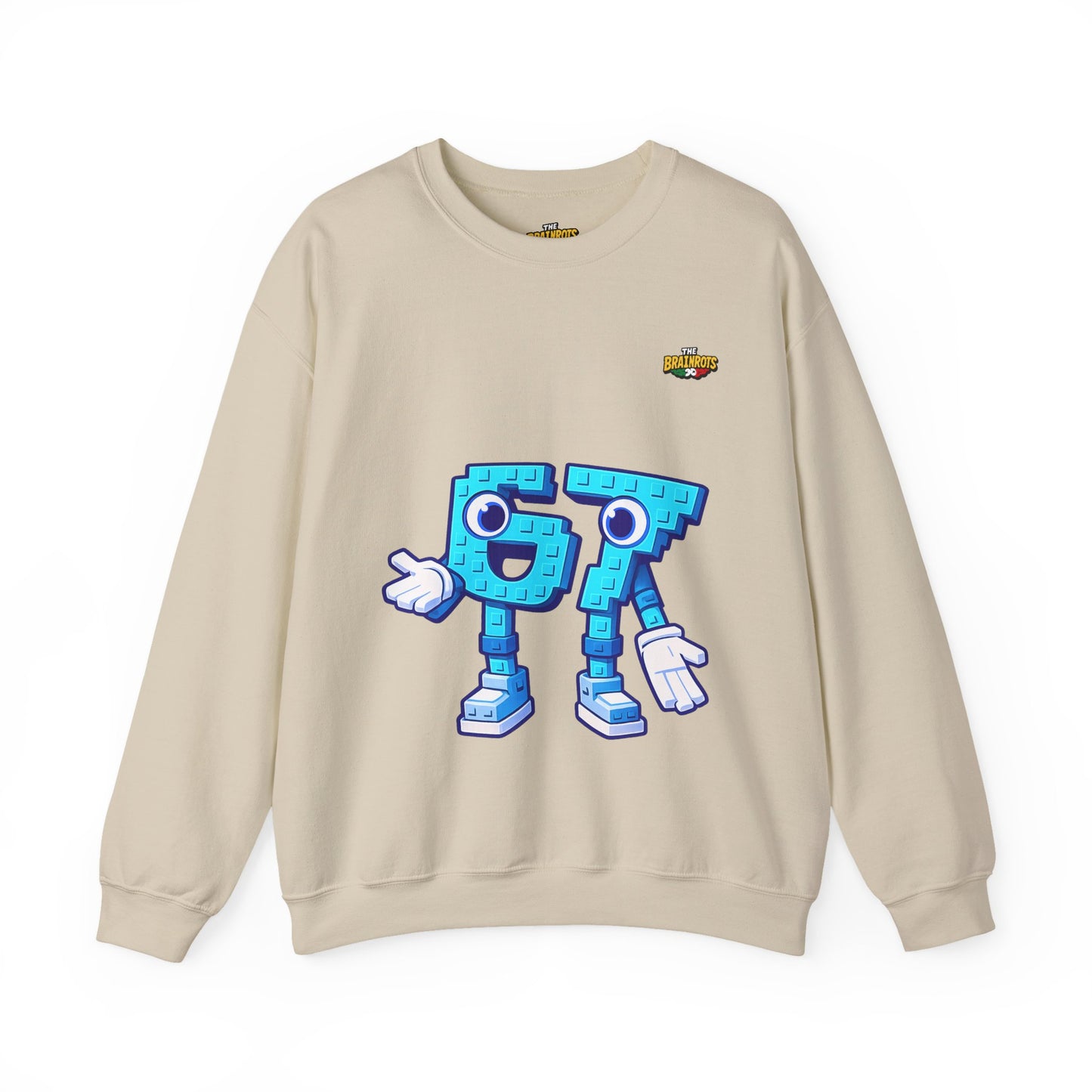 Felpa senza Cappuccio unisex The Brainrtos 67 Six Seven #1 - Retro Pixel '97' Crewneck Sweatshirt