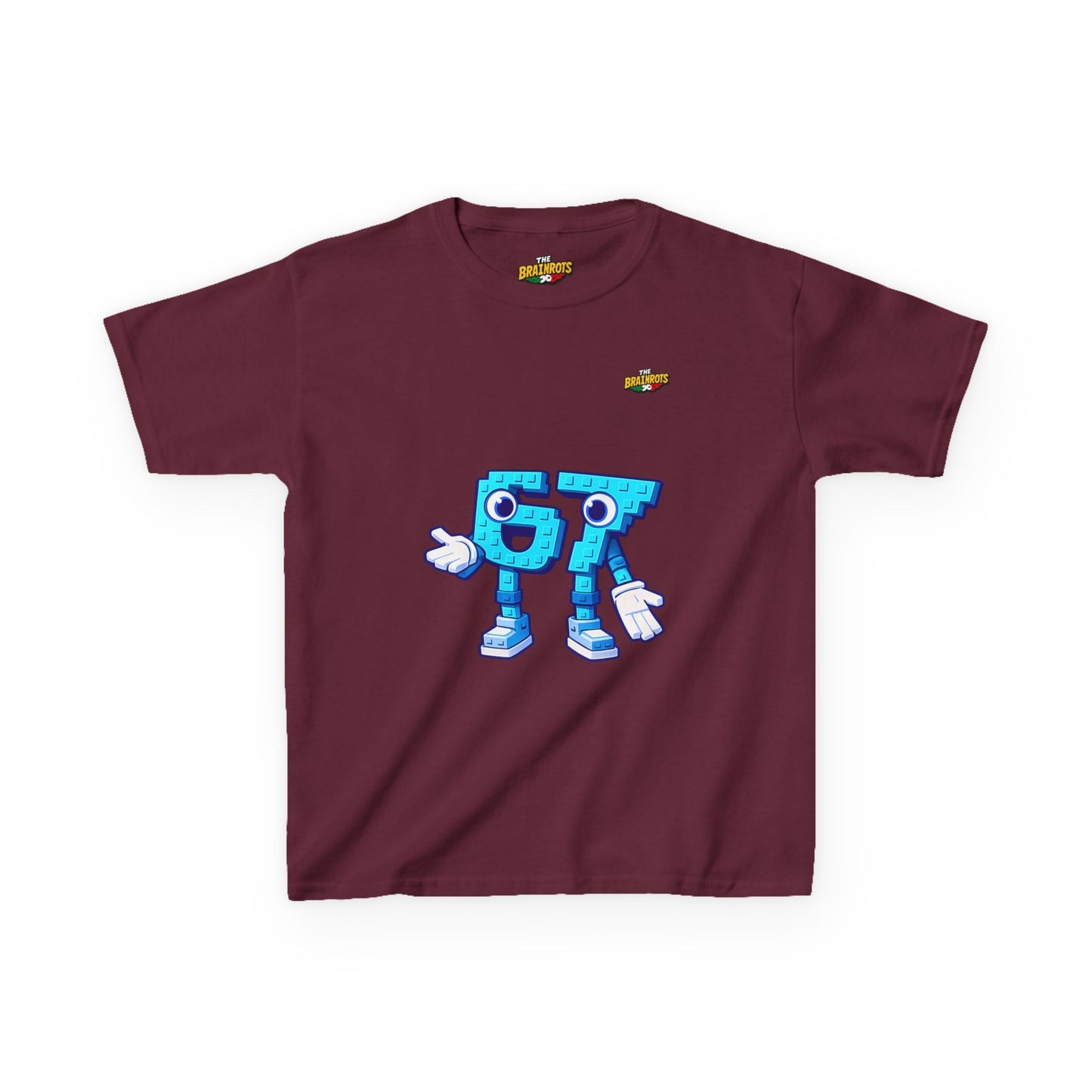 T-Shirt Bambini Collezione The Brainrots 67 Six Seven #1 - Kids Tee - Playful Blue Cartoon '97' Character Graphic