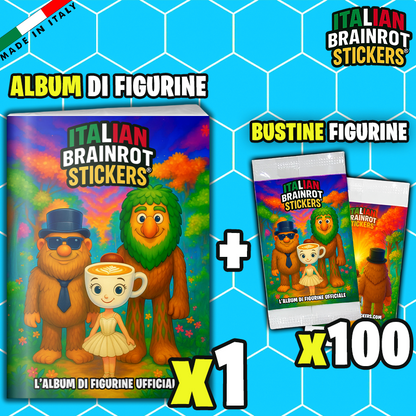 Album e/o Bustine di Figurine Italian Brainrot Stickers ® - Raccolta di Figurine Ufficiale del Brainrot Italiano